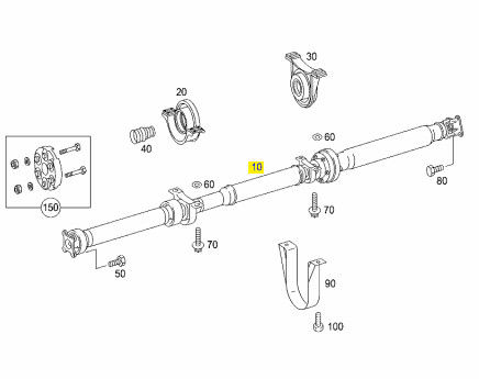 ベンツW639のプロペラ ドライブ シャフト、6394103606の実用的なビト ドライブ シャフト