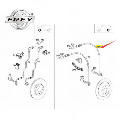 Frey Auto Parts リア ABS ホイールスピードセンサー 1645400717 メルセデス W164 X164 W251 V251用