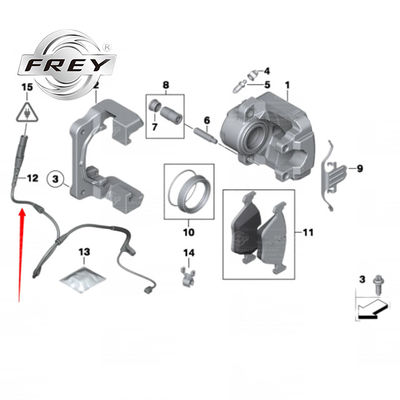 OEM 34356789503の後部ブレーキ センサー、BMW E70 E71 E72ブレーキ パッドの表示器